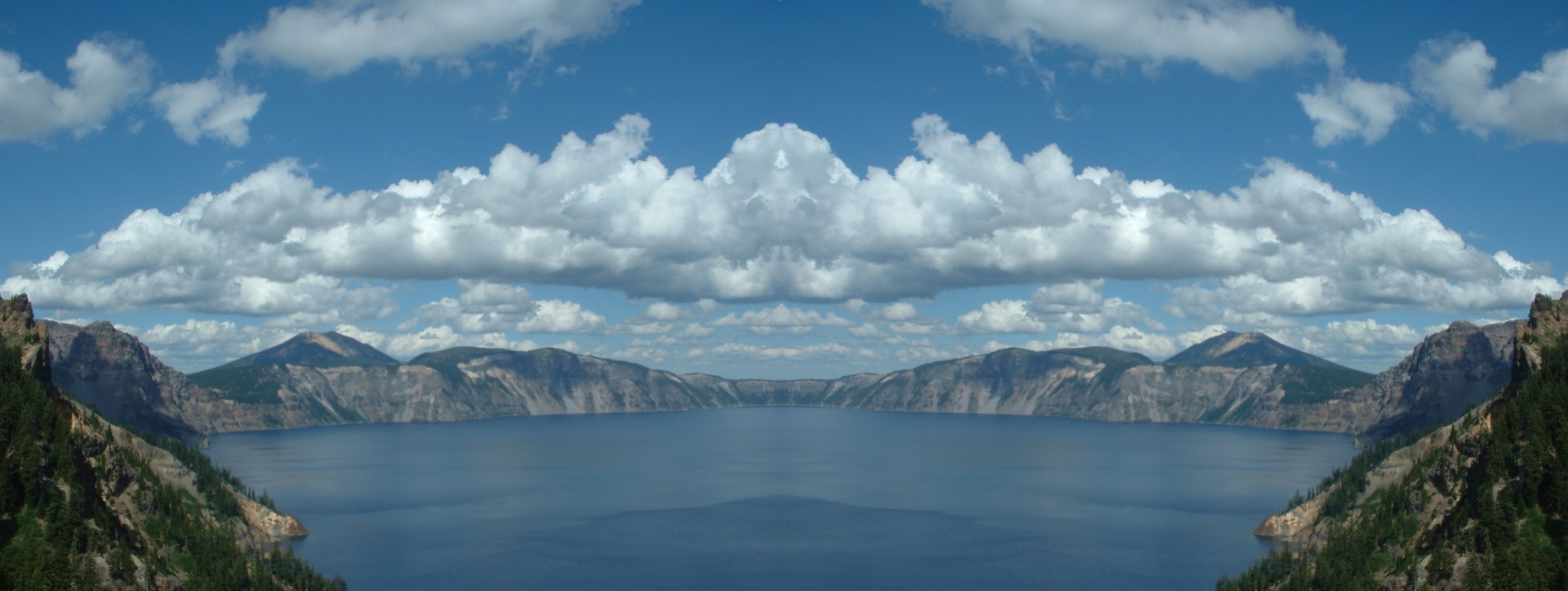 Mirrored image of Crater Lake